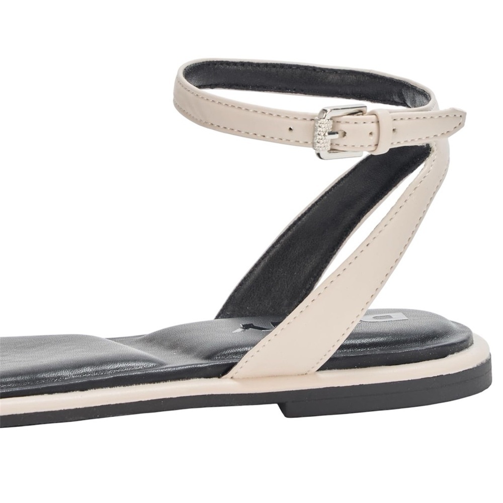DKNY womens Bacliff Flat Ankle Strap Sandal With Logo Flat Sandal - Picture 4 of 6
